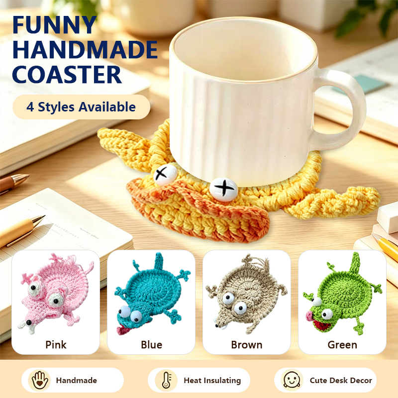 Office Furniture China - Cute Crochet Animal Coaster Handmade Knitted