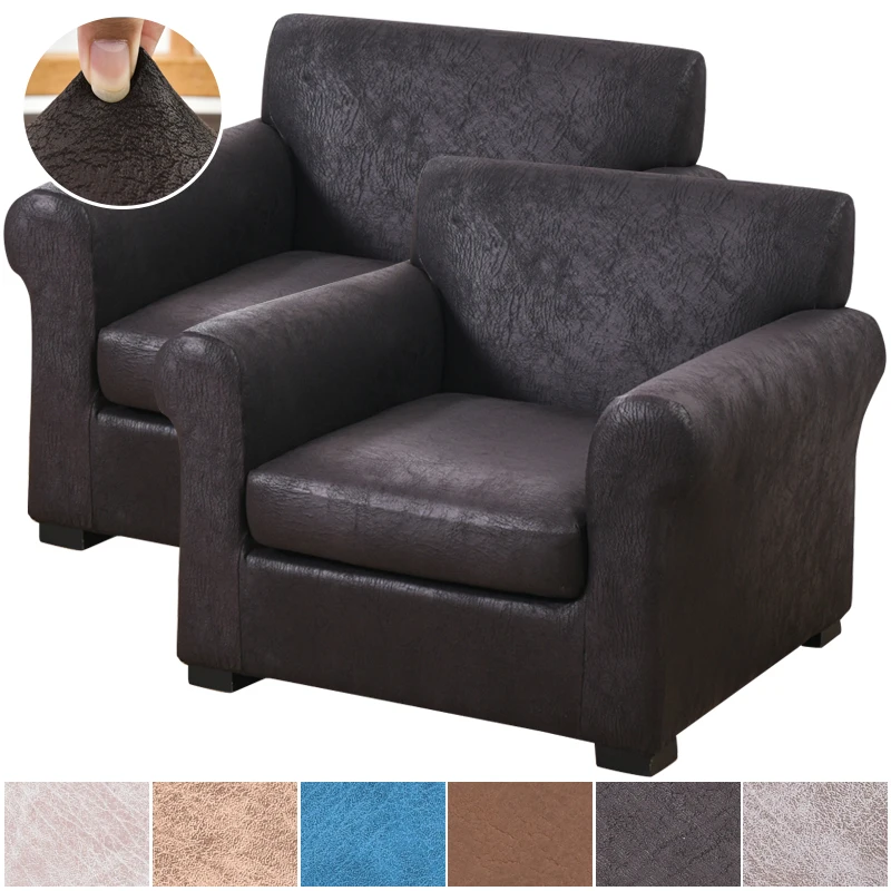 Office Furniture Dimensions - Faux Leather Look Couch Cover Stretch