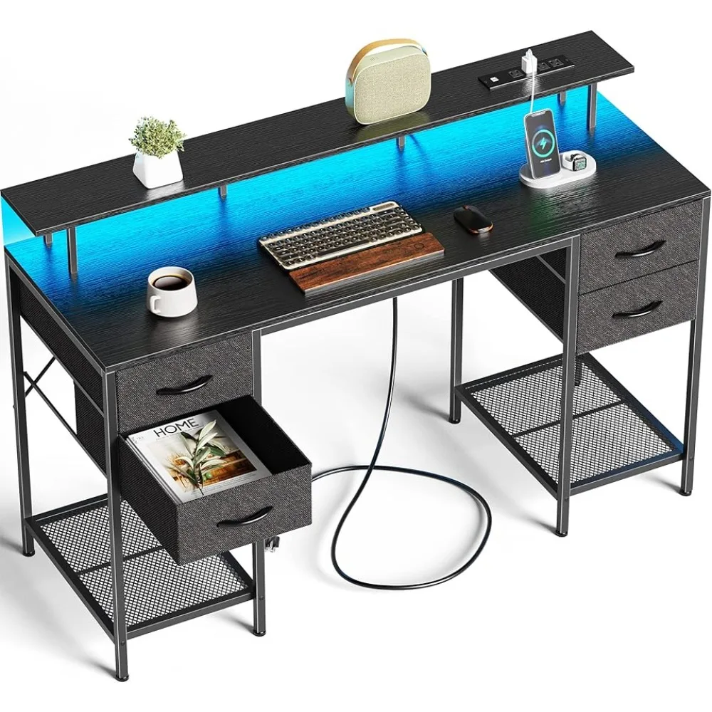 Office Furniture Outlet - 55 Inch Computer Desk 4 Drawers,