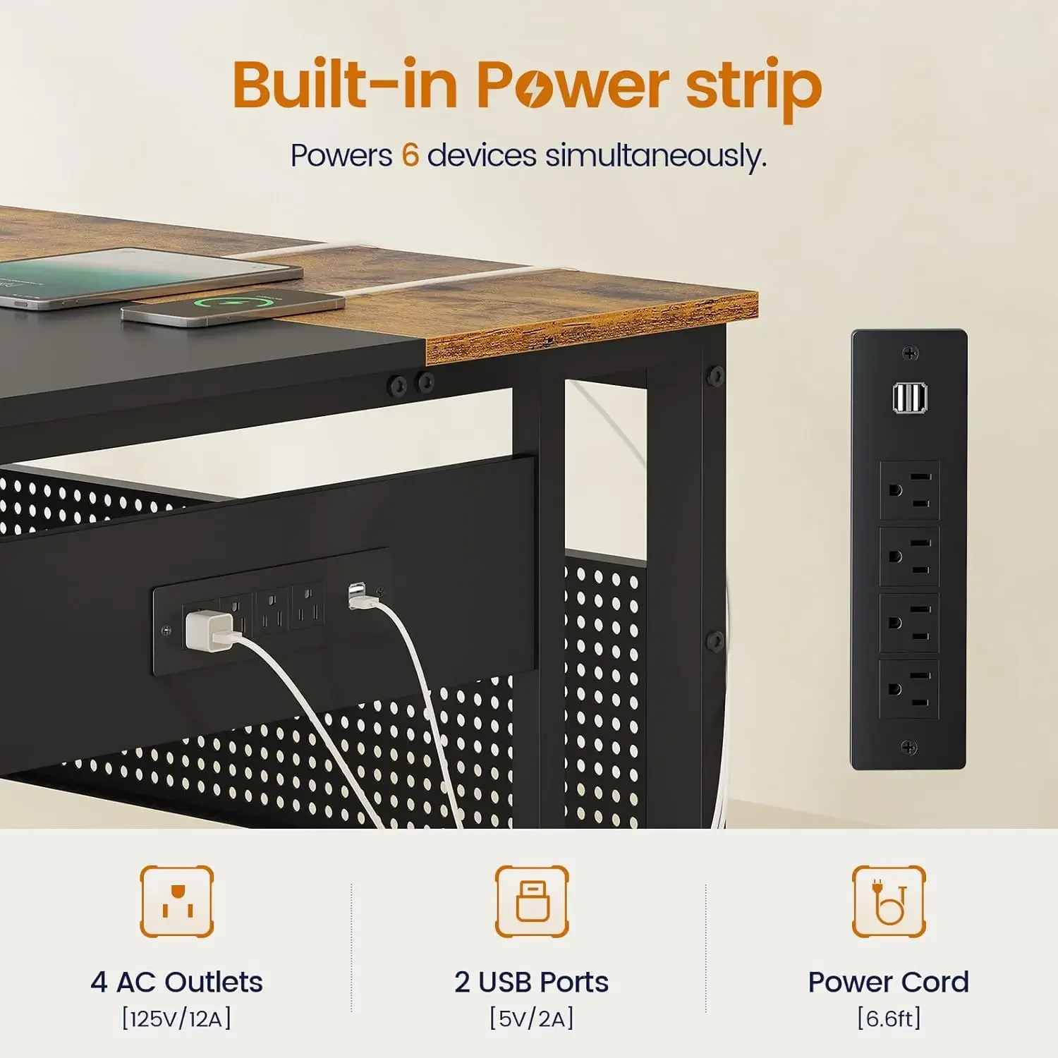 Office Furniture Outlet - 71 in Executive Desk with Power