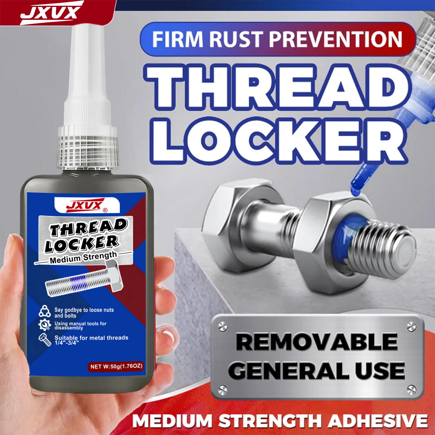 Locker Storage Metal - 50ml Threadlocker 243 Blue Medium Strength