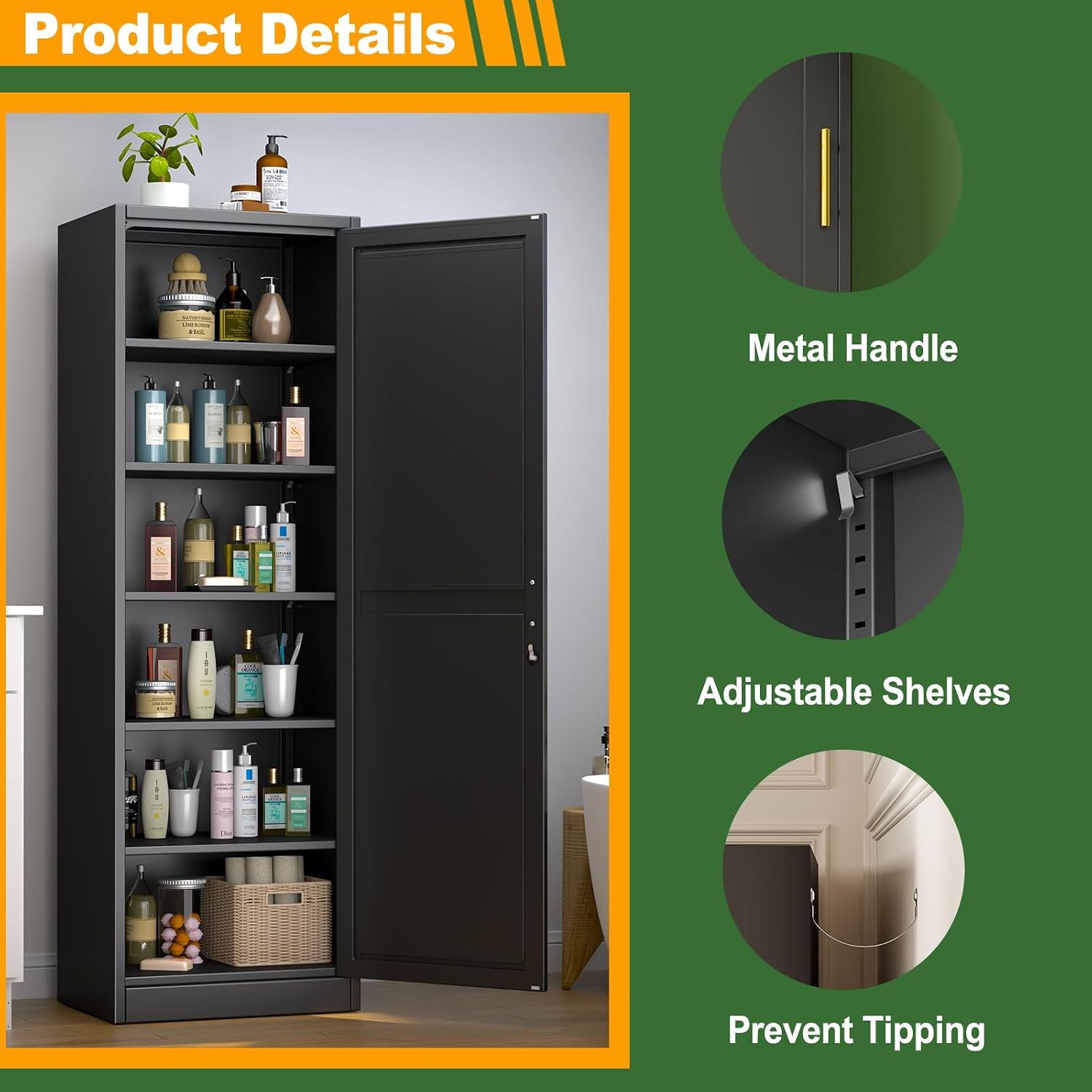 67 Inch Tall Narrow Metal Lock - Locker Storage Metal review and price