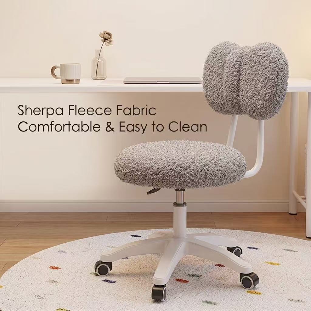 Cute Boucle Swivel Office Chai - Office Furniture Ergonomic review and price