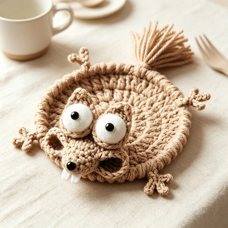Cute Crochet Animal Coaster Ha - Office Furniture China review and price