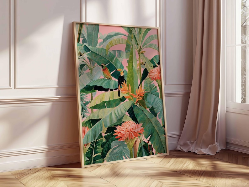 1pc Retro Tropical Canvas Post - Office Furniture And Design review and price