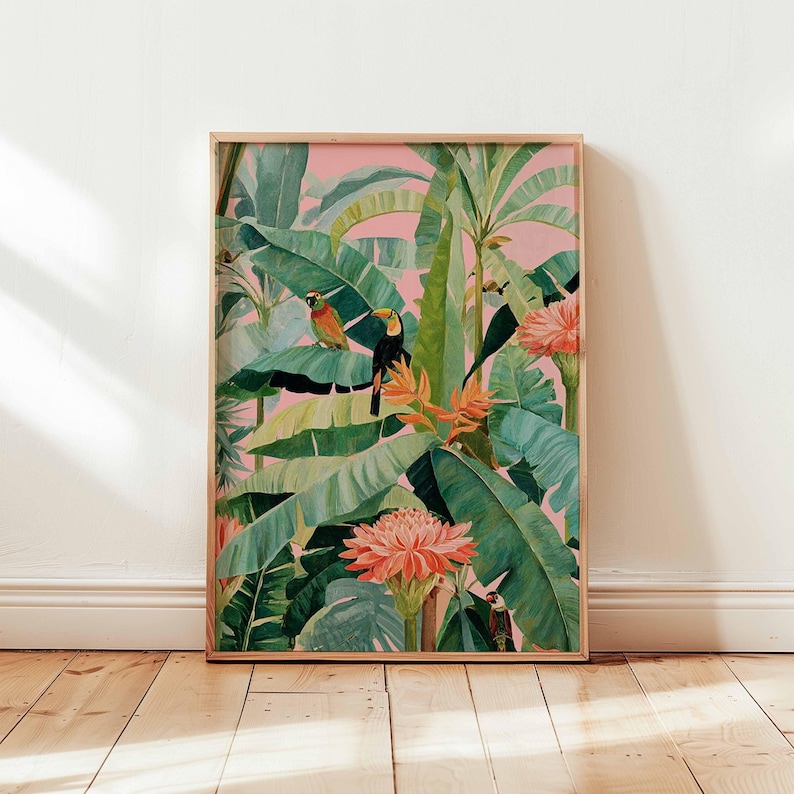 1pc Retro Tropical Canvas Post - Office Furniture And Design review and price