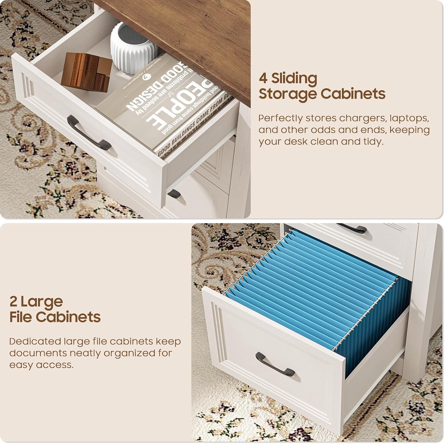 Wood L Shaped Executive Desk 6 - Office Furniture Outlet review and price