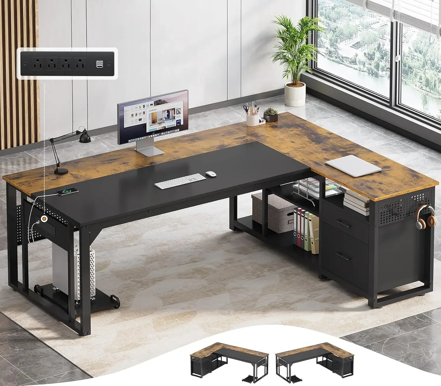 71 in Executive Desk with Powe - Office Furniture Outlet review and price