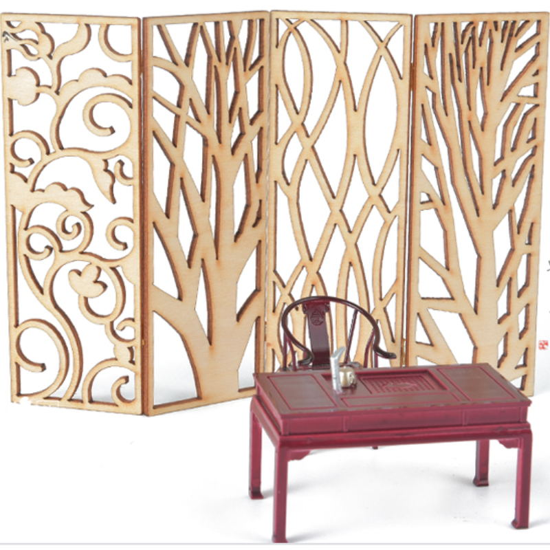 4pcs Wooden Miniature Partitio - Partition Screen Divider review and price