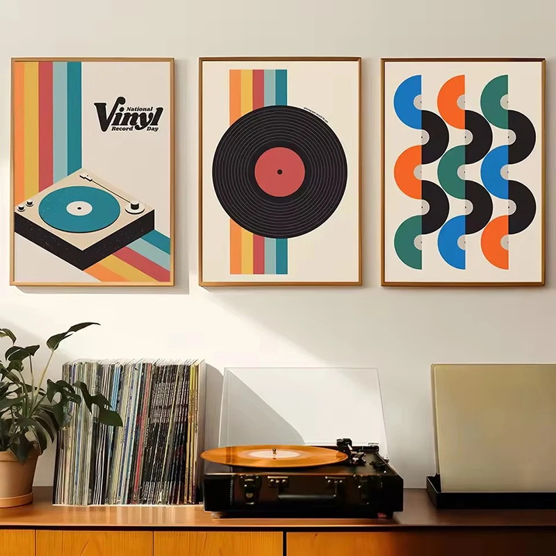 Mid Century Vinyl Record Canva - Office Furniture And Design review and price