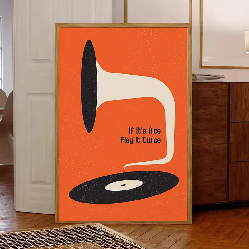 Mid Century Vinyl Record Canva - Office Furniture And Design review and price