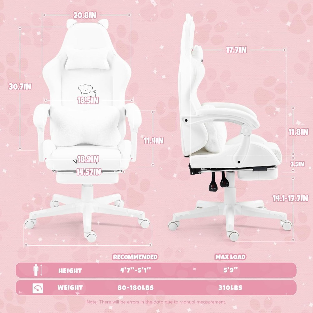 Cute Gaming Chair with Lumbar  - Office Furniture Ergonomic review and price