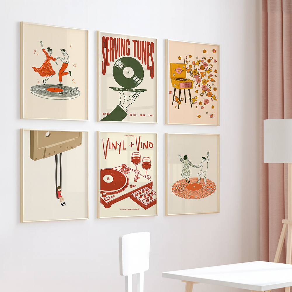 1pc Vintage Music Canvas Poste - Office Furniture And Design review and price