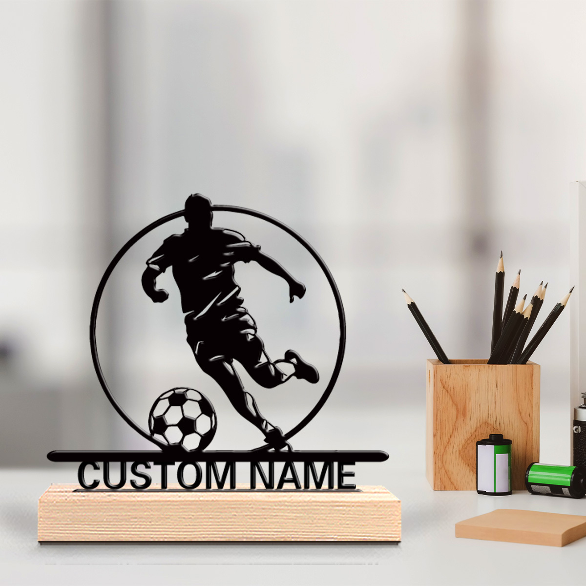 Custom Soccer Player Metal Sta - Office Furniture Desk review and price