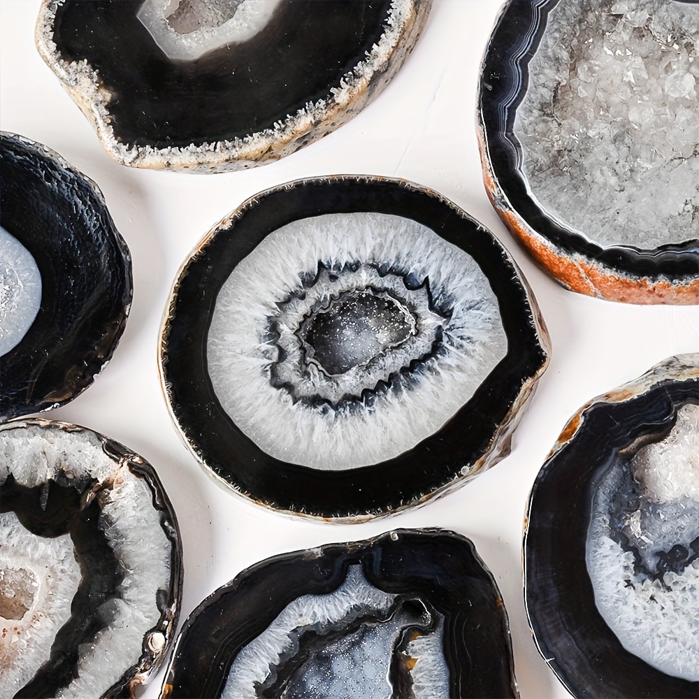 1pc Natural Black Agate Geode  - Office Furniture China review and price