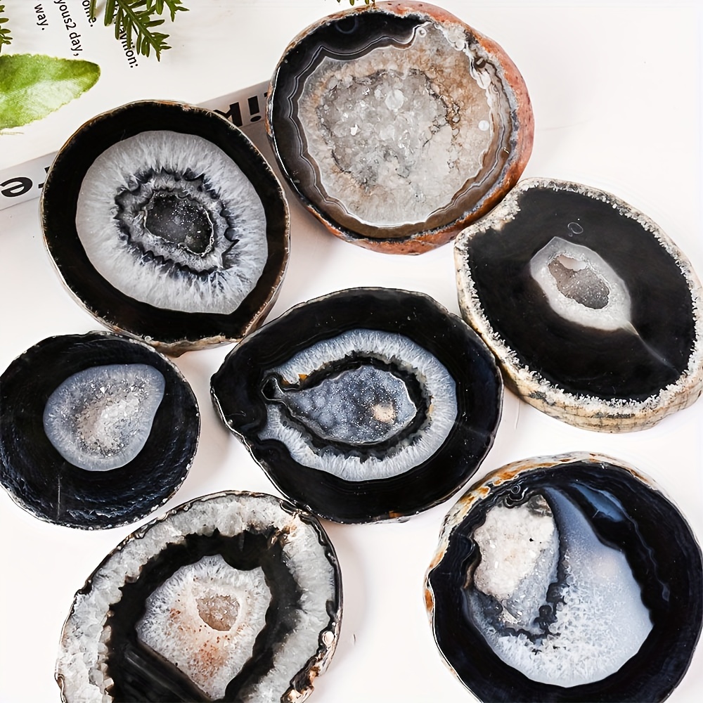 1pc Natural Black Agate Geode  - Office Furniture China review and price