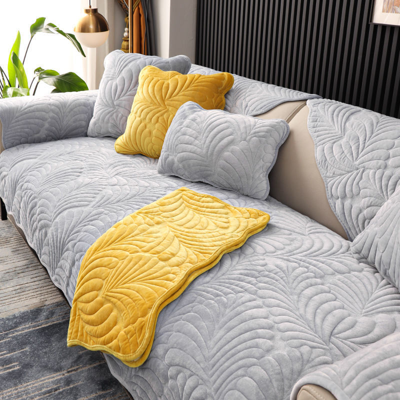 Thickened Plush Sofa Cover Uni - Office Furniture Dimensions review and price