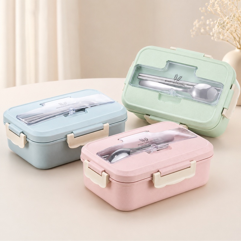 Wheat Straw Lunch Box Microwav - Office Furniture China review and price