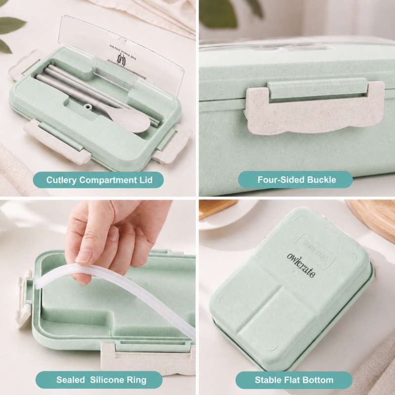 Wheat Straw Lunch Box Microwav - Office Furniture China review and price